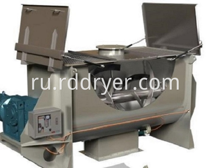 Dry Powder Mixer Machine Horizontal Double Layers Ribbon Type